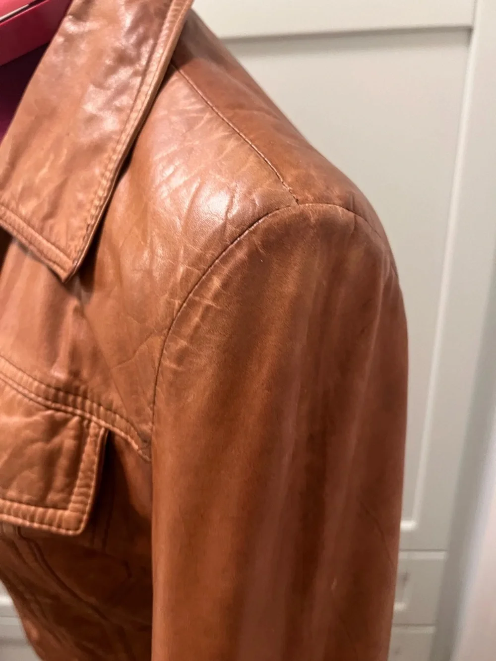 Vintage 1970s BLACK SHEEP 100% Genuine Leather Tailored Canada Moto Jacket Small - Picture 11 of 16